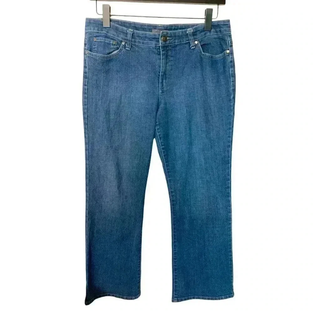 Covington Petite High Rise, Light Wash, Light Weight Bootcut Jeans Size 14P